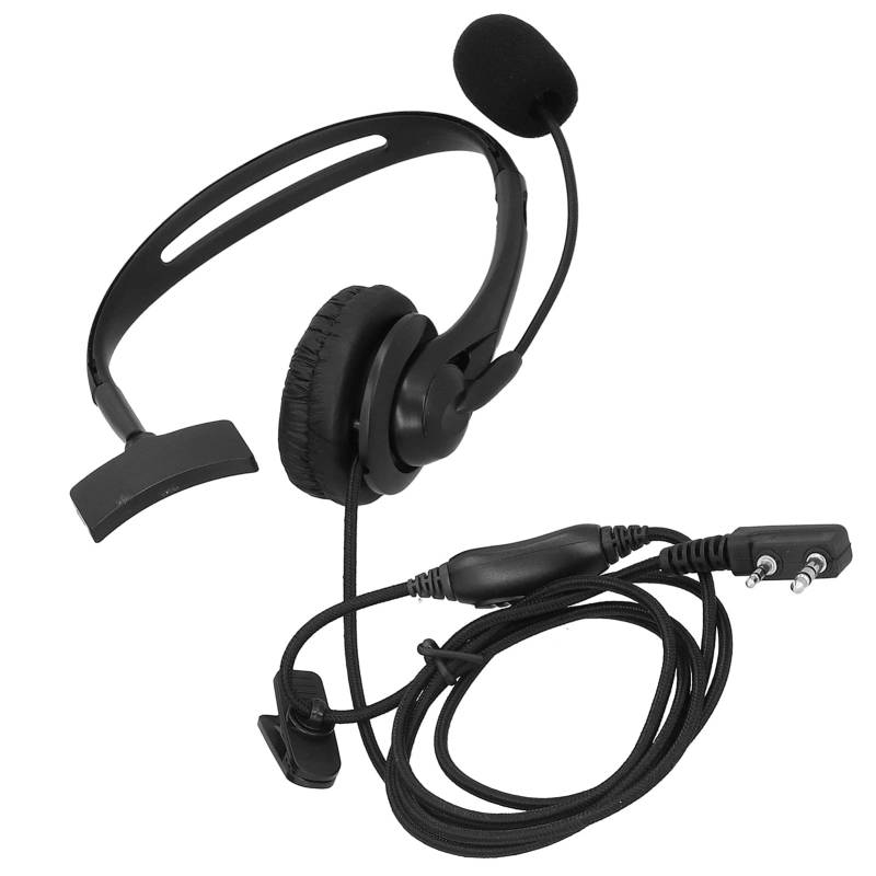 Khead Walkie Talkie Headset mit Einer Einzelnen Seite der Mikrofonfunktion für KPG27D TK208 von AOWINHIT