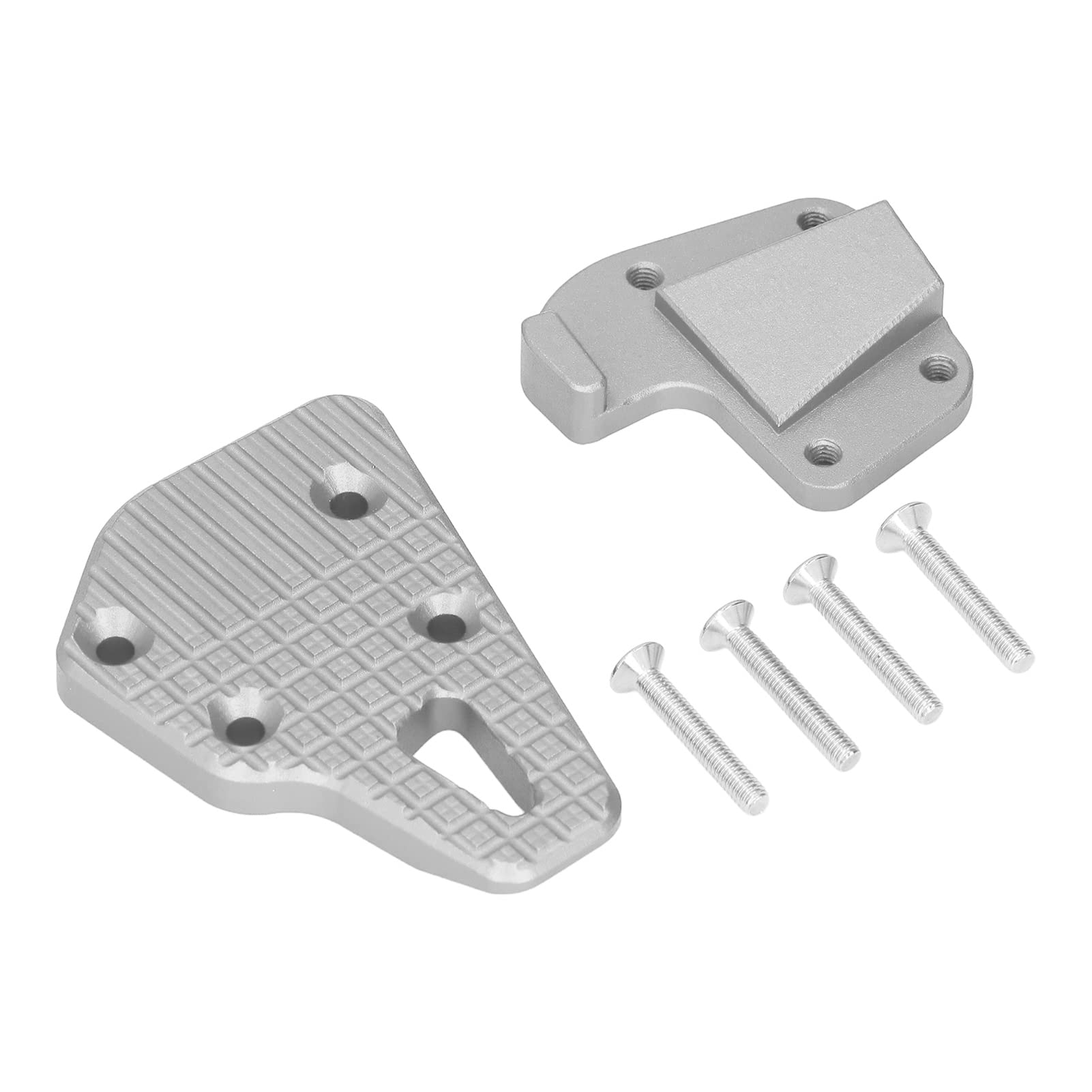 Motorrad -Heckbremshebel -Fuß -Pedal -Aluminiumlegierung Vergrößerung der Verlängerungsplatte Ersatz 2019 Bis 2021 Stützoberfläche (Silber) von AOWINHIT