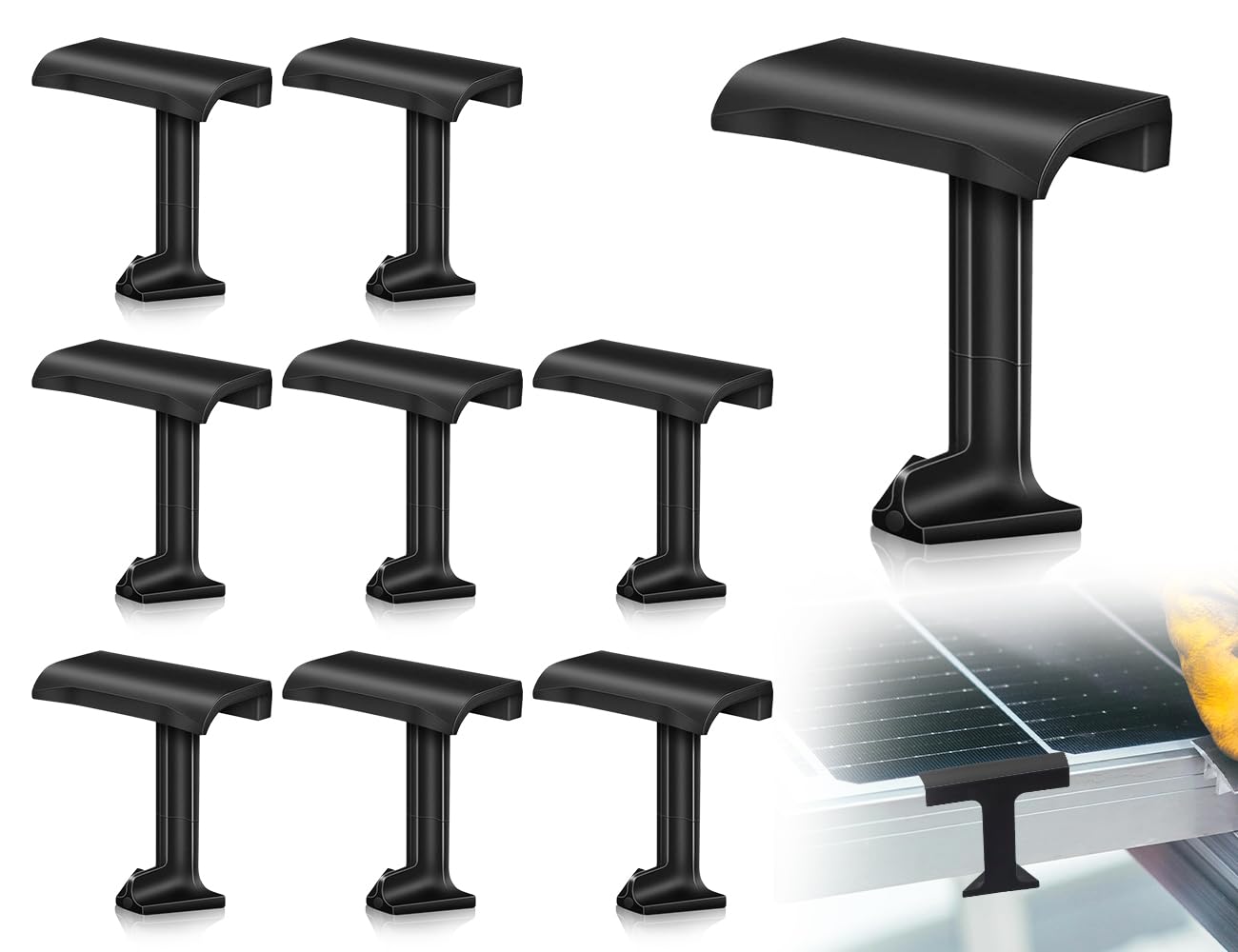 AOYEGIC 8 Stück Solarpanel Wasserablauf Clips,Solarmodul Schlammentfernungsclip,PV Module Entwässerung Reinigungsclips,Wasserabfluss Reinigung Klammer,für Photovoltaik Panel(30mm) von AOYEGIC