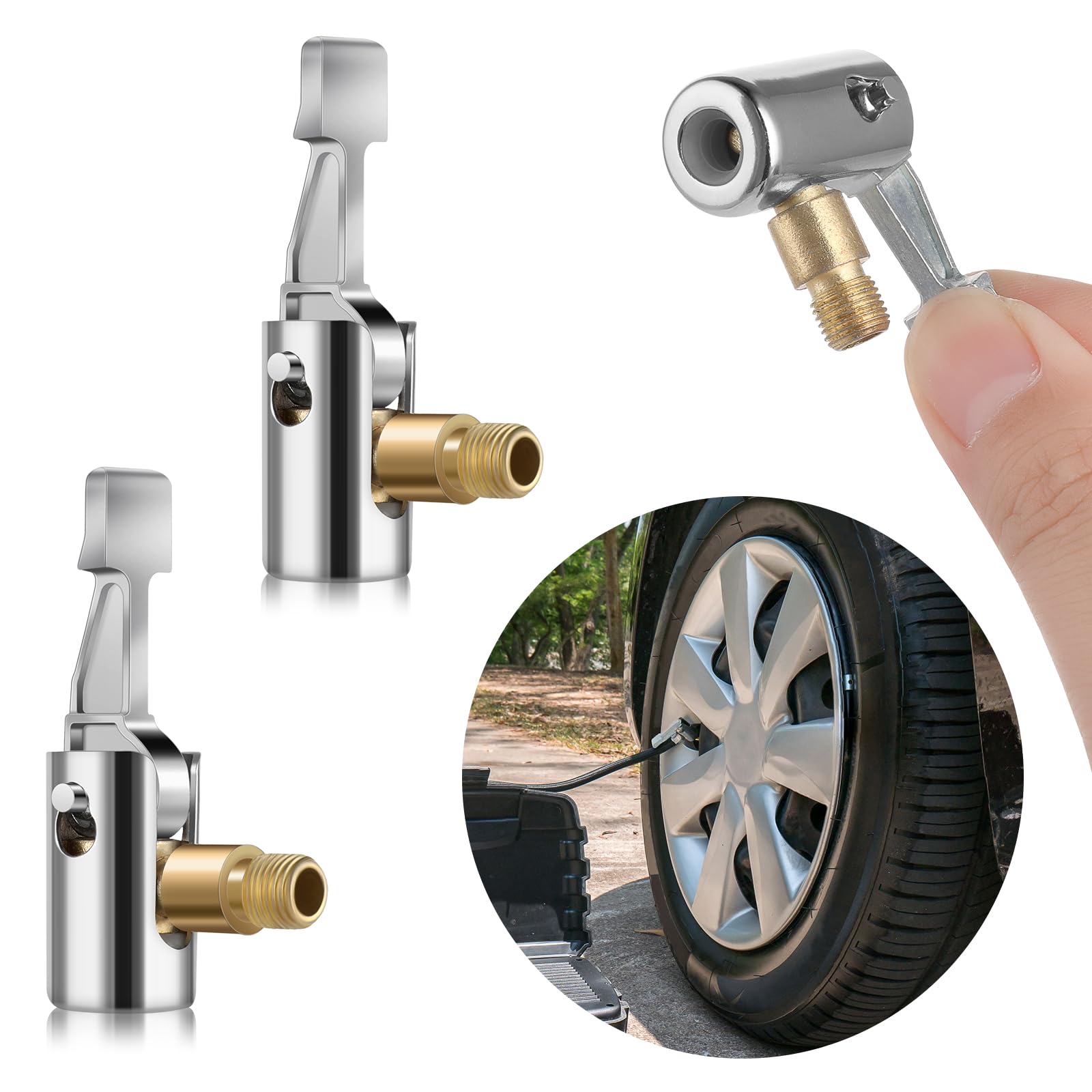 AOZUO 2 Stück 8mm Autoventil Adapter, Bosch Easy Pump Autoventil Hebelstecker Air Chuck Autoventil Adapter Reifen Ventil Luftpumpe Clip Fahrrad Ventil Adapter für Reifenventile AOZUO 2 Stück 8mm Autoventil Adapter, Bosch Easy Pump Autoventil Hebelstecker Air Chuck Autoventil Adapter Reifen Ventil Luftpumpe Clip Fahrrad Ventil Adapter für Reifenventile von AOZUO