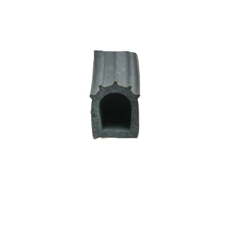 AP Produkte 018–023-pt schwarz 2,5 x 2,5 cm Gerippter Gummi d-Seal mit Klebeband von AP Products