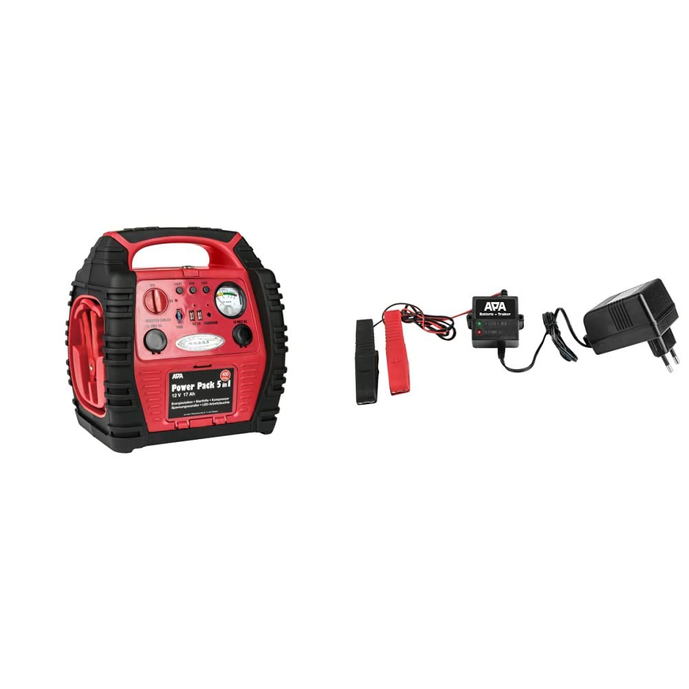 APA 16547NV Power Pack 5in1 mobile Starthilfe, Spannungswandler, Kompressor + APA 16506 Batterie-Trainer 12 V, 0,5 A APA 16547NV Power Pack 5in1 mobile Starthilfe, Spannungswandler, Kompressor + APA 16506 Batterie-Trainer 12 V, 0,5 A von APA