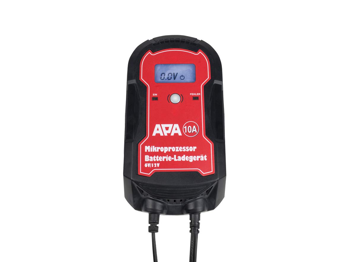 APA 16622 Mikroprozessor Batterie-Ladegerät, für Auto-Batterie, 6/12 V, 10 A von APA