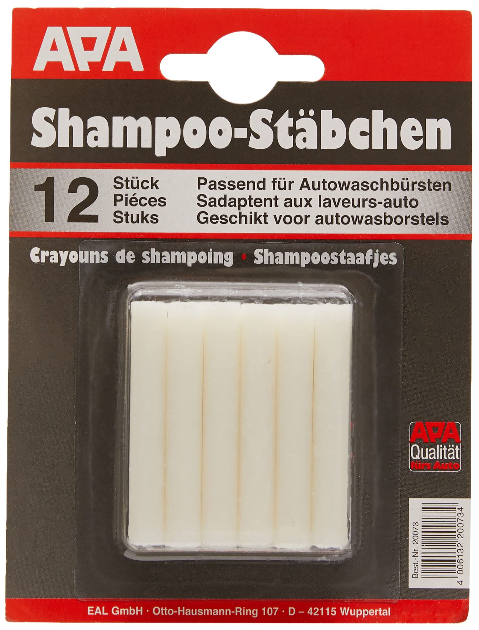 APA 20073 Shampoo-Stäbchen, für Waschbürste, 12 Stück APA 20073 Shampoo-Stäbchen, für Waschbürste, 12 Stück von APA
