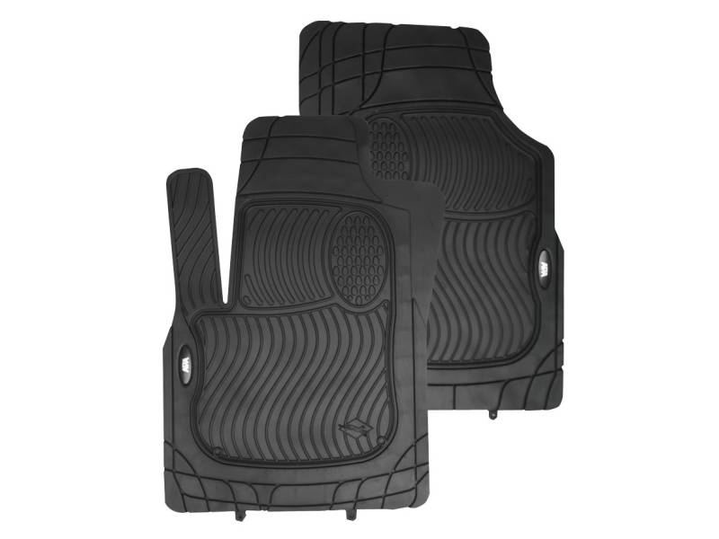 APA 23861 Automatten Fußmatten Set Comfort, 2-teilig, universal, Gummi, zuschneidbar, 47,5x71,5 cm, schwarz von APA
