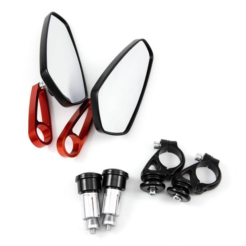 APEBAZY 7/8" 22mm Bar End Rear Mirrors Motorradzubehör Motorrad Roller Rückspiegel Side View Mirrors Moto für Cafe Racer von APEBAZY