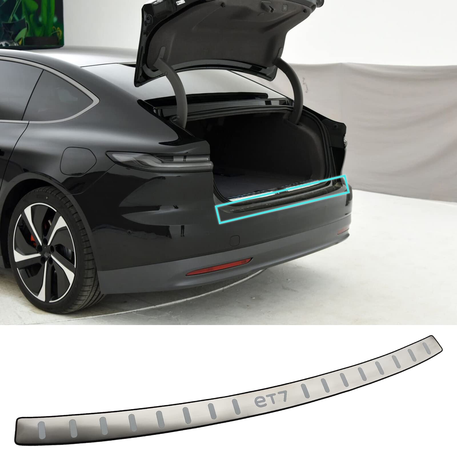 APEXRA Auto Edelstahl Heckstoßstange Schutz, für NIO ET7 2021 2022 2023 Zubehör, Autoteile Heckklappe Heckklappe Hinterraum Tür Schwellerabdeckung Schutzleiste Leiste Schutz APEXRA Auto Edelstahl Heckstoßstange Schutz, für NIO ET7 2021 2022 2023 Zubehör, Autoteile Heckklappe Heckklappe Hinterraum Tür Schwellerabdeckung Schutzleiste Leiste Schutz von APEXRA