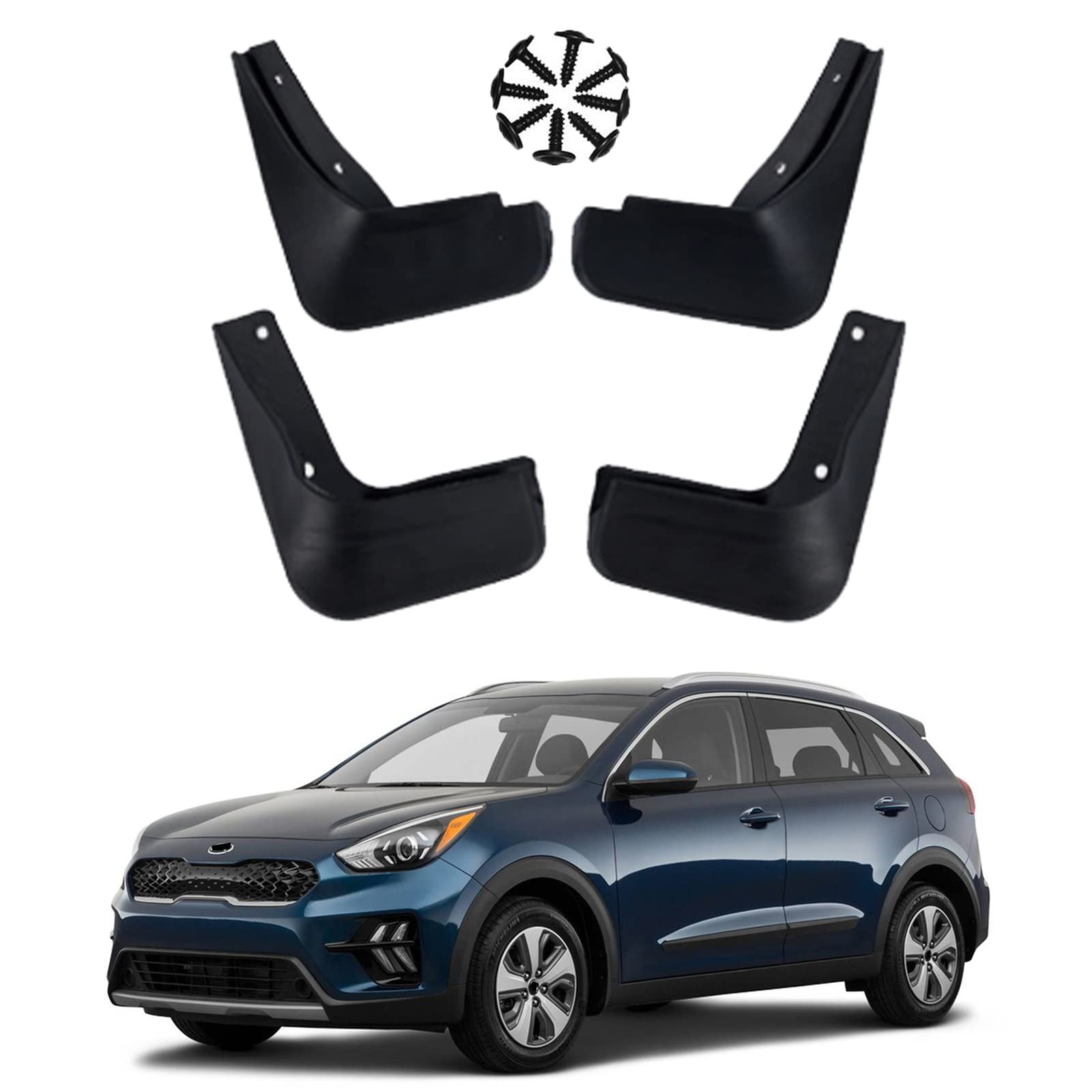 APEXRA Auto-Schutzblech-Klappen, Spritzschutz, kompatibel mit Kia NIRO 2017, 2018, 2019, 2020, 2021, Zubehör, Autoteile, vorne und hinten, Kotflügel, 4 Stück/Set APEXRA Auto-Schutzblech-Klappen, Spritzschutz, kompatibel mit Kia NIRO 2017, 2018, 2019, 2020, 2021, Zubehör, Autoteile, vorne und hinten, Kotflügel, 4 Stück/Set von APEXRA