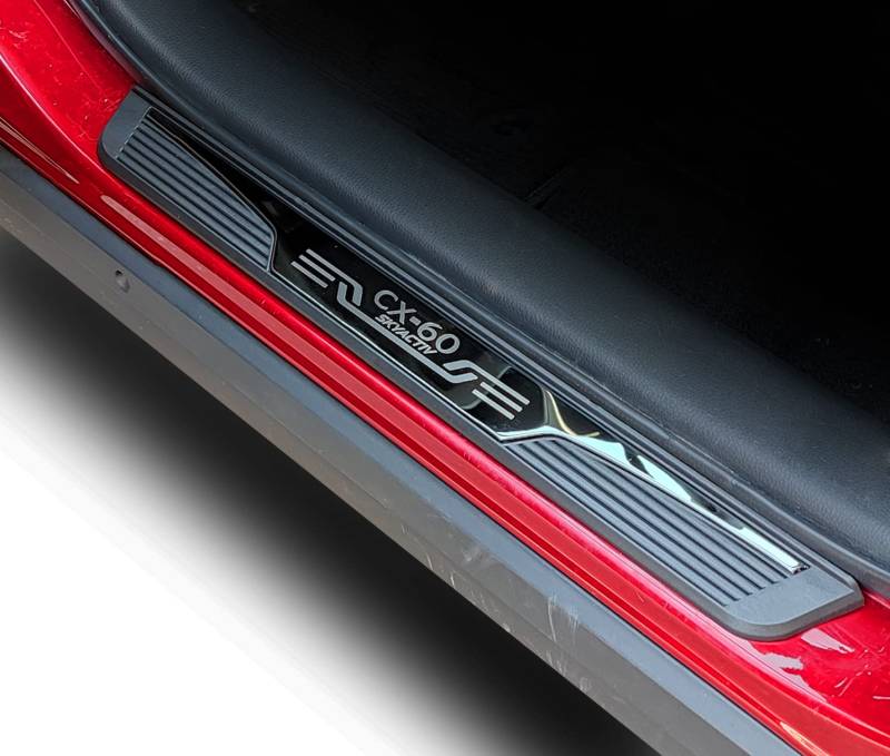 Auto Zubehör Einstiegsleisten für 2022 2023 Mazda CX-60, Türeinstiegs Schutz Stahl Kunststoff Autoteile Schweller schutzplatten von APEXRA