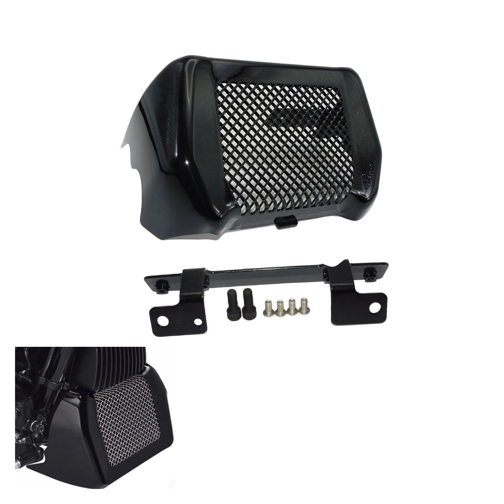 Kühlerabdeckung Schutzgitter Motorrad Ölkühler Abdeckung Fall Kit Mit Halterung Für Für Touring Freewheeler Straße Electra Glide 2017-2021 2022 von APEYCRX