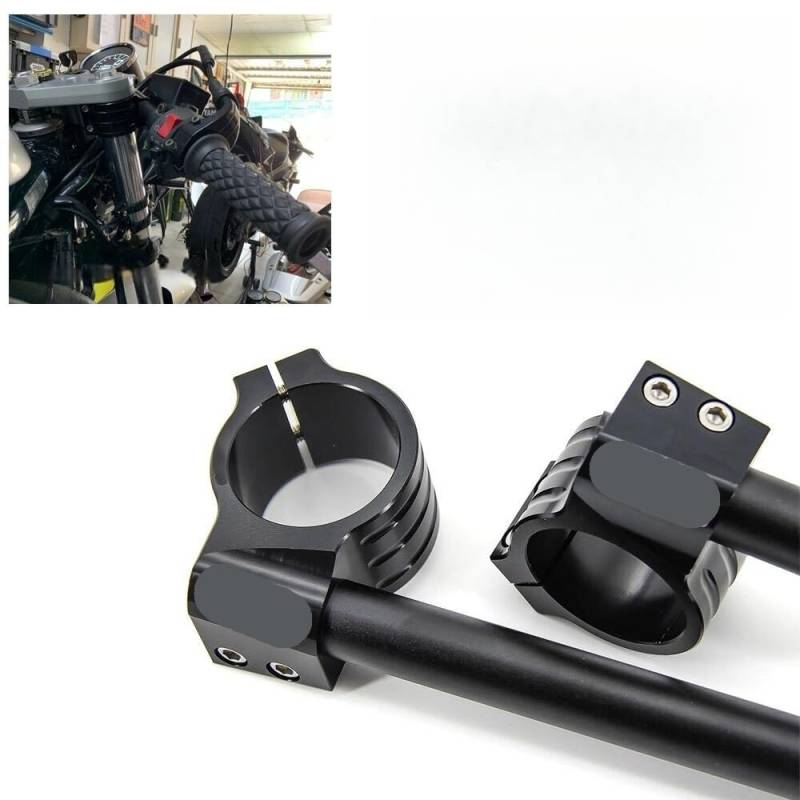 Motorrad-Lenkerhalterung 31MM 32MM 33MM 35MM 36MM 37MM 39MM 41MM 45MM 48MM 50MM 51MM PRO Riser Hohe Clip Ons Lenker Gabel Rohr Lift Clip auf Schwarz Paar von APEYCRX