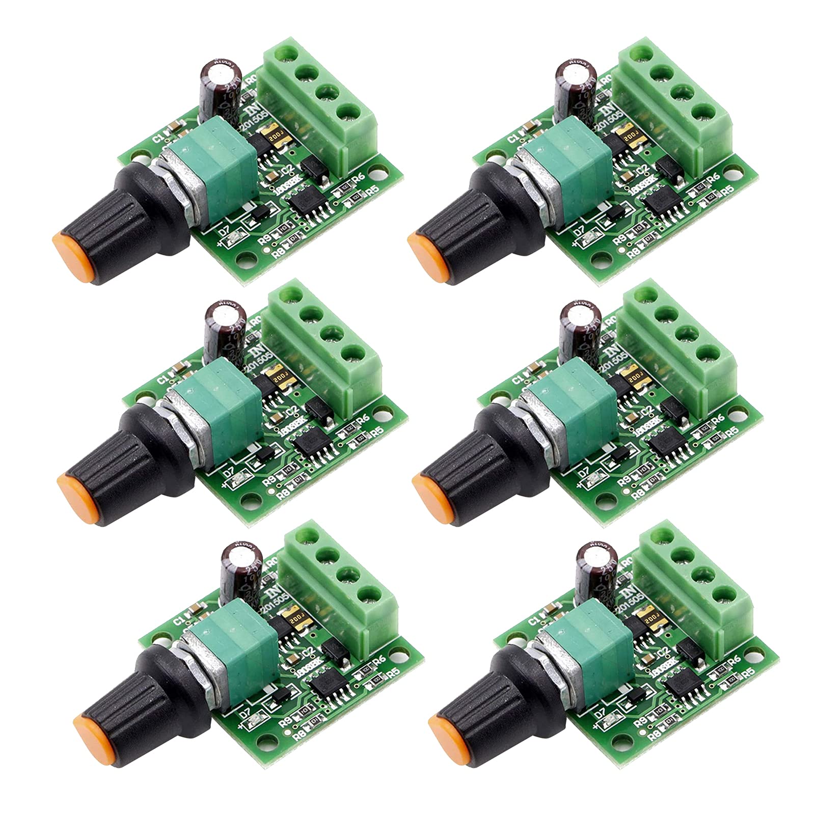 APKLVSR 6PCS PWM Motor Drehzahlsteller, Niederspannungs Motorsteuerung Motordrehzahl Schalter Dimmer mit Drehzahlregler, DC 1.8v 3v 5v 6v 7.2v 12v 2A 30W APKLVSR 6PCS PWM Motor Drehzahlsteller, Niederspannungs Motorsteuerung Motordrehzahl Schalter Dimmer mit Drehzahlregler, DC 1.8v 3v 5v 6v 7.2v 12v 2A 30W von APKLVSR