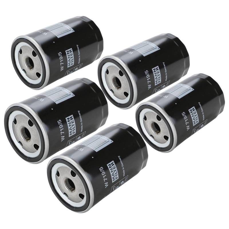 5x W719/5 MANN FILTER Ölfilter Kompatibel mit Golf I 17 1974-1984 Golf I Cabriolet 155 1979-1993 Golf II 19E 1G1 1983-1992 Golf II Van 19E 1G1 1987-1991 Golf III 1H1 von APM-Autoteile
