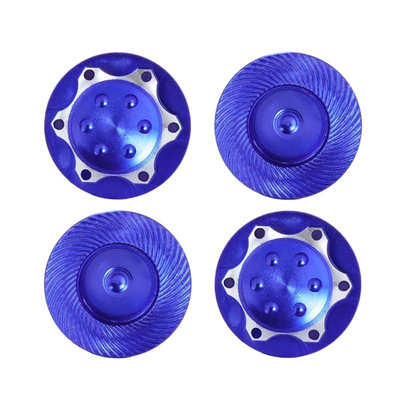 APMXQWIL RC Autoteile Aluminium 11mm Sechskant-Radmuttern Radnabenabdeckung Für 1/8 RC Crawler Car Lock Selbstsichernde Muttern Ersatz-Upgrade-Teile(Royal Blue) von APMXQWIL