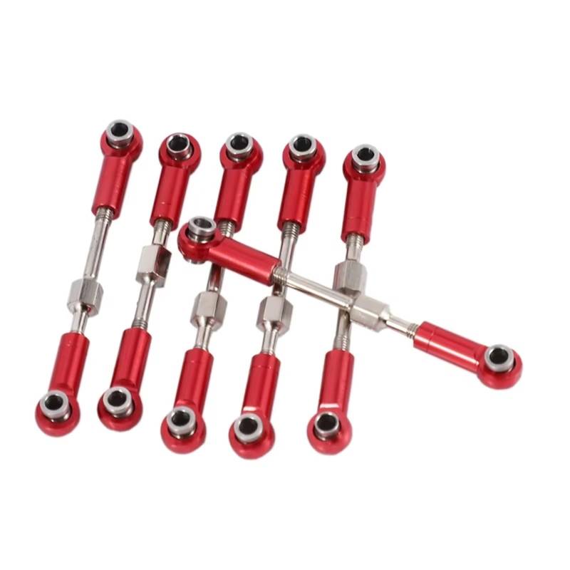 APMXQWIL RC Autoteile Kompatibel Mit 144001 1/14 RC Auto Ersatzteile Ersatz Zubehör Metall Servo Zugstange Lenkung Spurstange Set von APMXQWIL