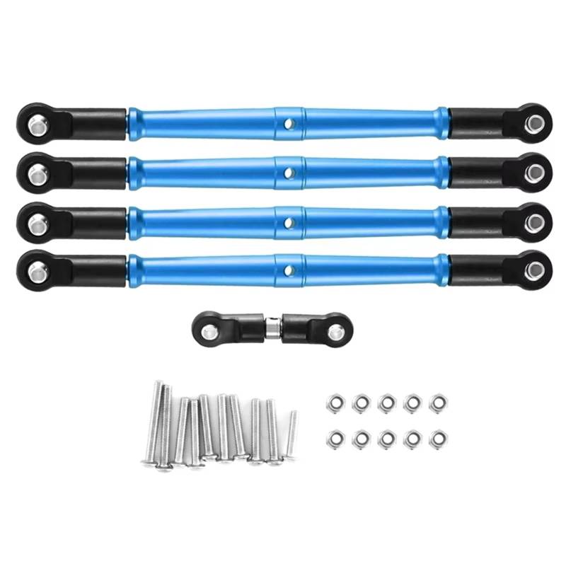 APMXQWIL RC Autoteile Kompatibel Mit Arrma Für Karton Für Outcast Für Notorious 1/8 RC Car Upgrades Teile Spurstange Zugstange Servostange(Blue) von APMXQWIL