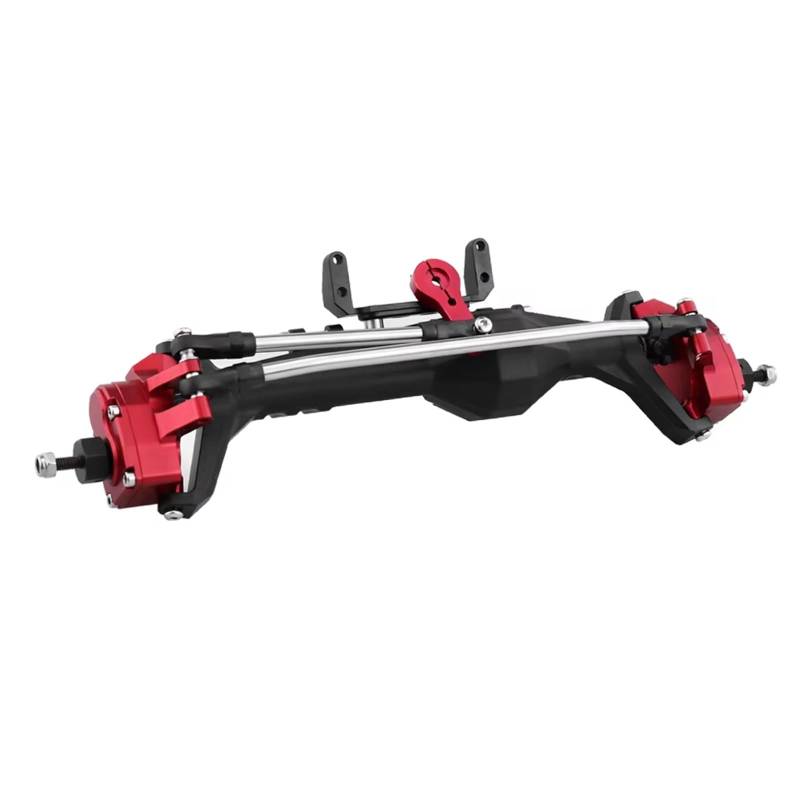 APMXQWIL RC Autoteile Kompatibel Mit Axial Für Capra 1.9 Für UTB AXI03004 F9 Für Wraith 90018 RR10 1/10 RC Crawler Upgrade-Teil Metall Vorne Und Hinten Portalachse(Black Red,Front) von APMXQWIL
