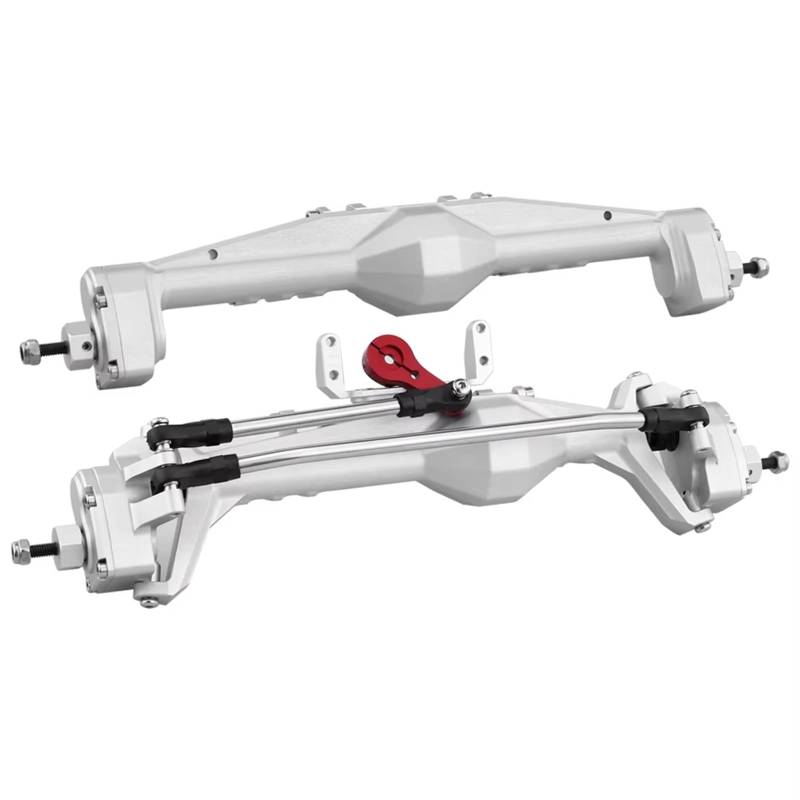 APMXQWIL RC Autoteile Kompatibel Mit Axial Für Capra 1.9 Für UTB AXI03004 F9 Für Wraith 90018 RR10 1/10 RC Crawler Upgrade-Teil Metall Vorne Und Hinten Portalachse(Silver,Front and Rear) von APMXQWIL