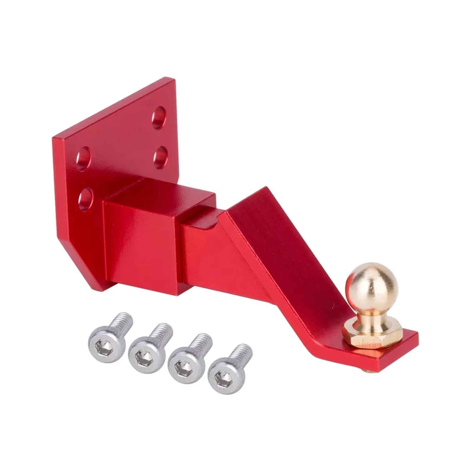APMXQWIL RC Autoteile Kompatibel Mit Axial Für SCX10 Für TRX4 Für TRX6 D90 1/10 RC Crawler Auto Upgrade Teile CNC Aluminium RC Anhänger Haken Drop Hitch Empfänger(Red) von APMXQWIL