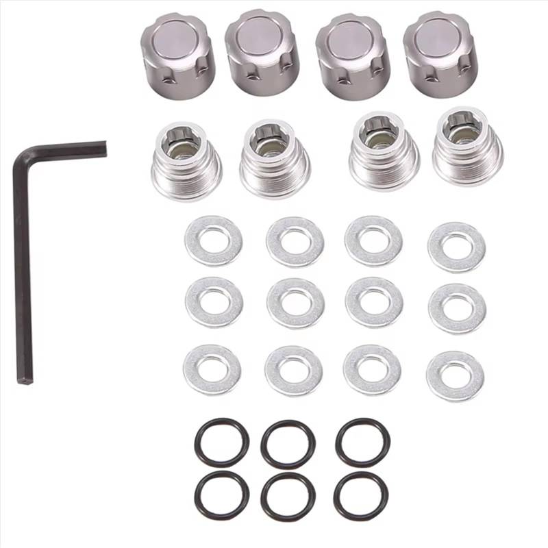 APMXQWIL RC Autoteile Kompatibel Mit Axial Für SCX10 Für Traxxas Für TRX4 1/10 RC Crawler Autoteile 4PCS Aluminium M4 Center Lock Mutter Metall Radkappen Muttern von APMXQWIL