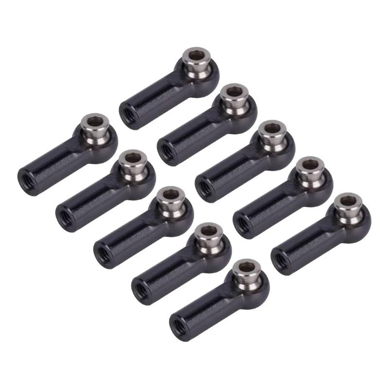 APMXQWIL RC Autoteile Kompatibel Mit Axial Für SCX10 Für Traxxas Für TRX4 D90 Für Tamiya 1/10 RC Crawler M4 Spurstangenkopf Kugelgelenk Link Kugelgelenk CW-Gewinde(Black) von APMXQWIL