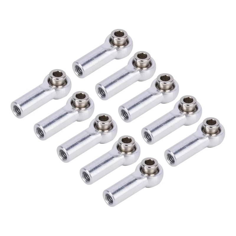 APMXQWIL RC Autoteile Kompatibel Mit Axial Für SCX10 Für Traxxas Für TRX4 D90 Für Tamiya 1/10 RC Crawler M4 Spurstangenkopf Kugelgelenk Link Kugelgelenk CW-Gewinde(Silver) von APMXQWIL
