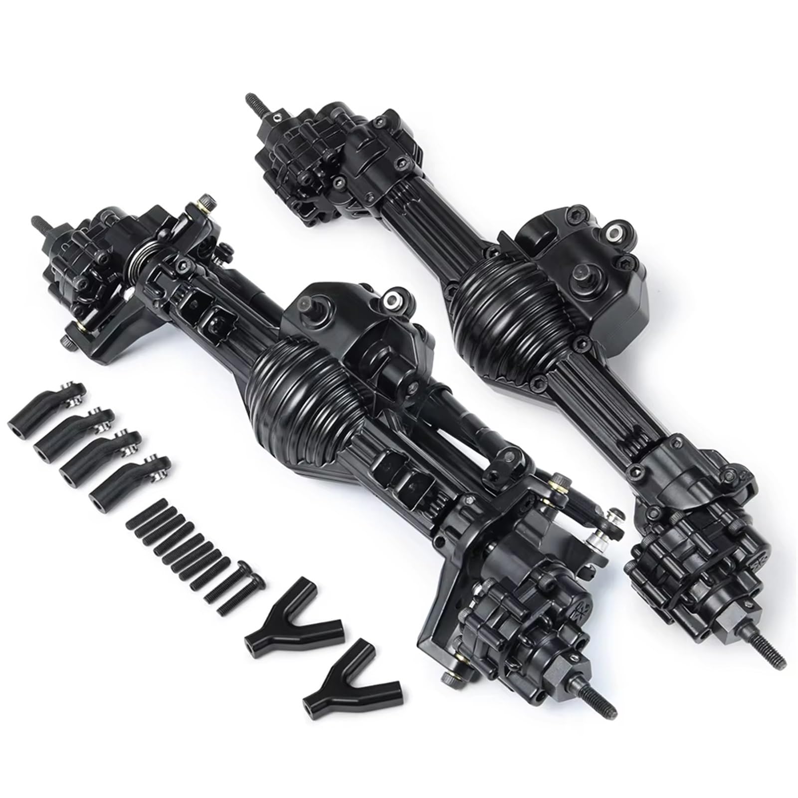 APMXQWIL RC Autoteile Kompatibel Mit Axial Für SCX10 II 90028 1/10 RC Für Rock Crawler Metall Achse Upgrade Teile RC Auto Vorne Hinten Gerade Achse(Rear and Front) von APMXQWIL