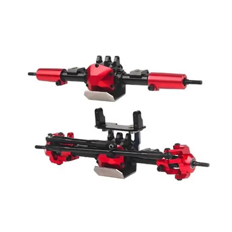 APMXQWIL RC Autoteile Kompatibel Mit Axial Für SCX10 II 90046 90047 1:10 RC Crawler Auto CNC Metall Vordere Hinterachse Mit Schutz Upgrade Teile(Front and Rear) von APMXQWIL