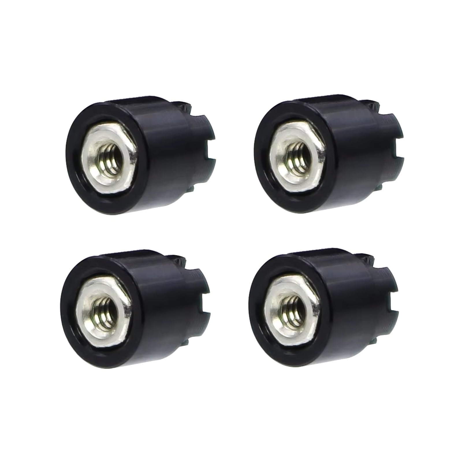 APMXQWIL RC Autoteile Kompatibel Mit Axial Für SCX24 Für Deadbolt Für Gladiator Für Bronco RC Car Crawler Upgrade-Teile 4 Stück M2 Radmuttern Kappenverriegelungsnaben(Black) von APMXQWIL