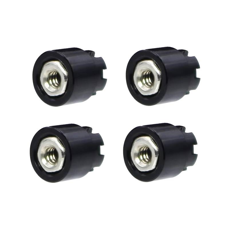 APMXQWIL RC Autoteile Kompatibel Mit Axial Für SCX24 Für Deadbolt Für Gladiator Für Bronco RC Car Crawler Upgrade-Teile 4 Stück M2 Radmuttern Kappenverriegelungsnaben(Black) von APMXQWIL