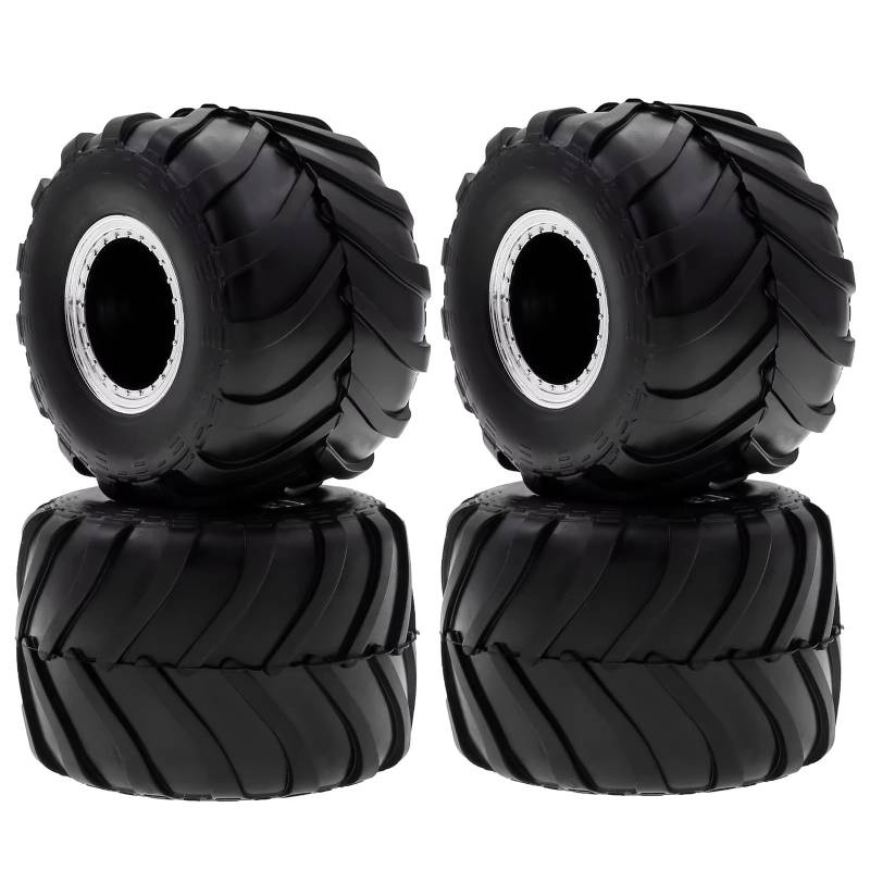 APMXQWIL RC Autoteile Kompatibel Mit Axial Für SCX24 Für FMS FCX24 AX24 1/24 LKW-Autoräder 72 * 49 Mm Fernbedienung Crawler Gummi Autoreifen Ersatzteil(Black) von APMXQWIL