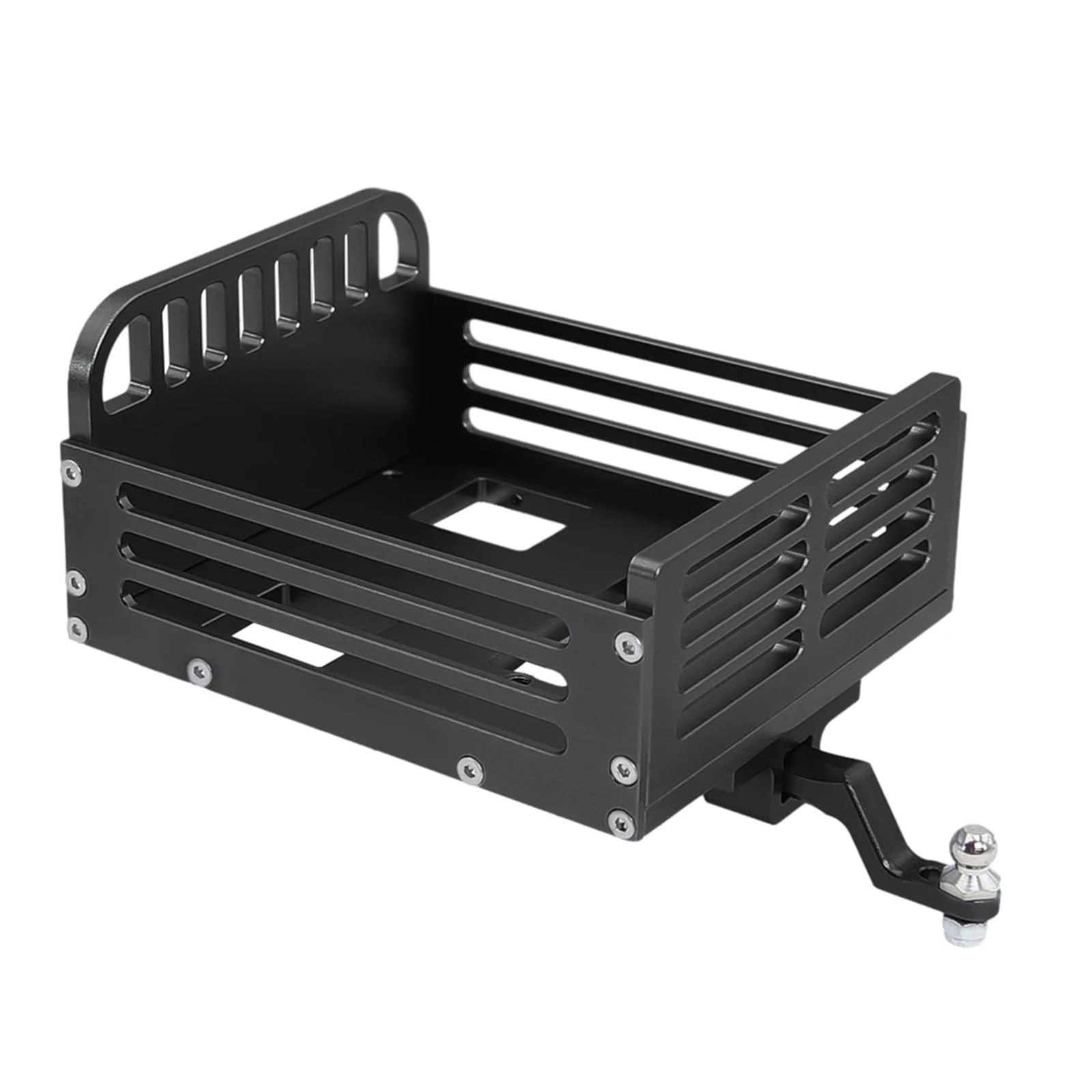 APMXQWIL RC Autoteile Kompatibel Mit FMS FCX-24 Für Power Für Wagon Für Xiaoqi 1/24 RC Craweler Teile Abnehmbarer Hinterer Schaufelwagenanhänger Mit Anhängerkupplung(Black) von APMXQWIL