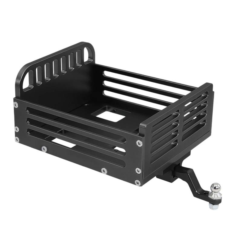 APMXQWIL RC Autoteile Kompatibel Mit FMS FCX-24 Für Power Für Wagon Für Xiaoqi 1/24 RC Craweler Teile Abnehmbarer Hinterer Schaufelwagenanhänger Mit Anhängerkupplung(Black) von APMXQWIL
