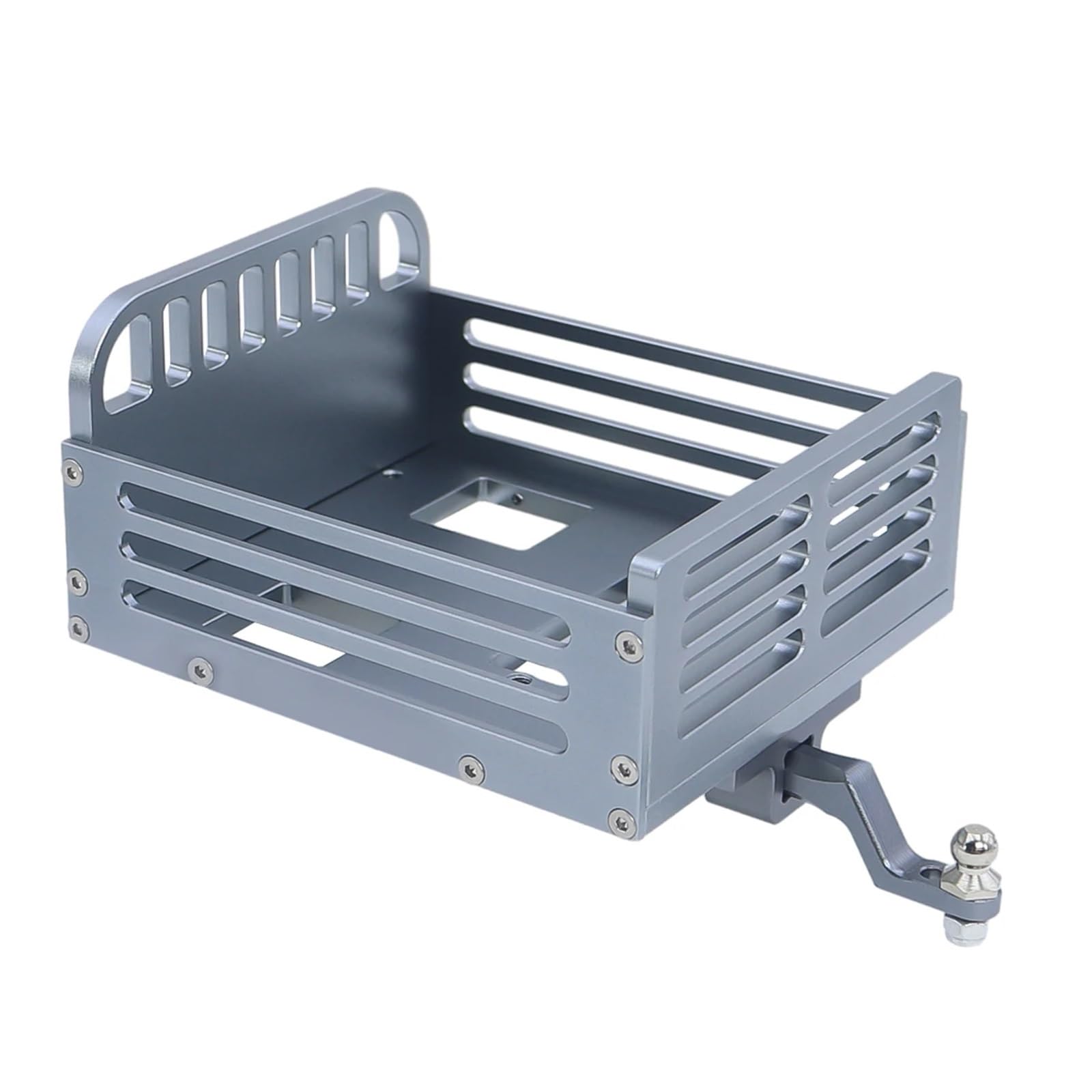 APMXQWIL RC Autoteile Kompatibel Mit FMS FCX-24 Für Power Für Wagon Für Xiaoqi 1/24 RC Craweler Teile Abnehmbarer Hinterer Schaufelwagenanhänger Mit Anhängerkupplung(Gray) von APMXQWIL