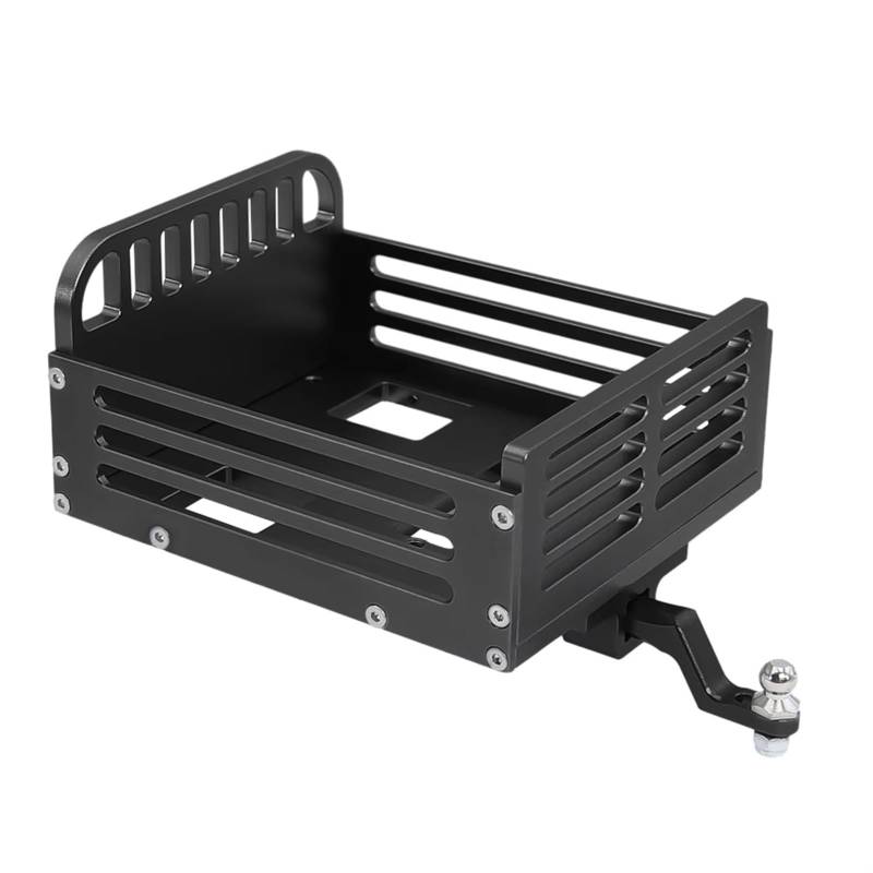 APMXQWIL RC Autoteile Kompatibel Mit FMS FCX-24 Für Power Für Xiaoqi Upgrade-Teile, Abnehmbarer Metall-Heckschaufelwagen-Anhänger Mit Anhängerkupplung, 1/24 RC Craweler(Black) von APMXQWIL