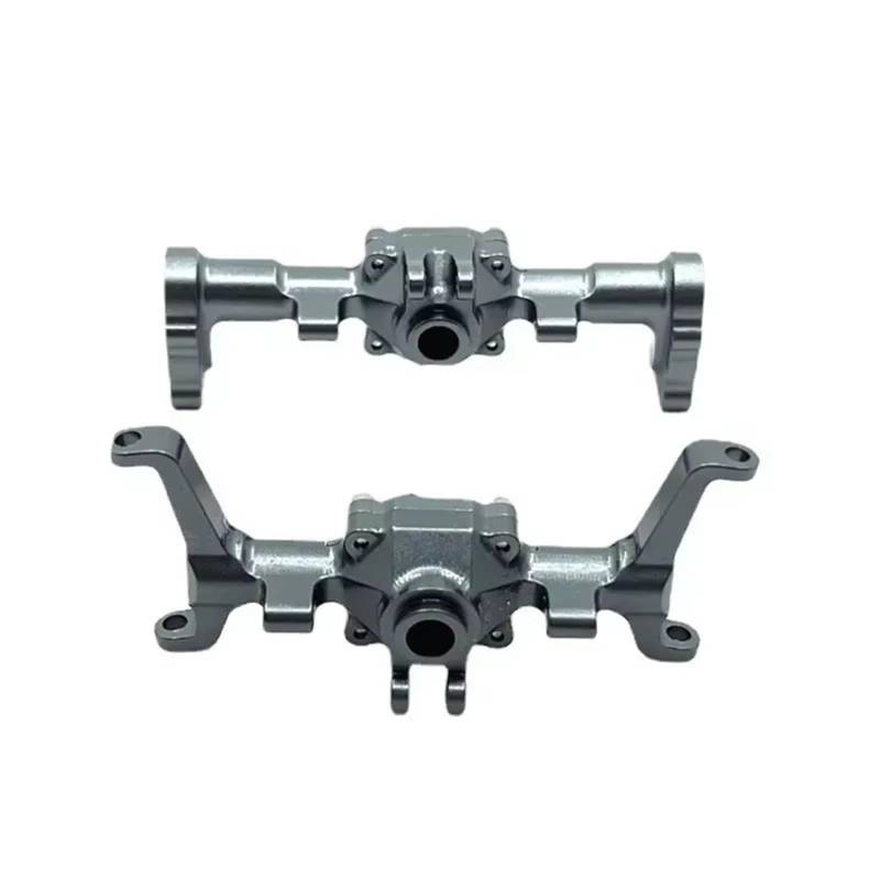 APMXQWIL RC Autoteile Kompatibel Mit FMS Für FCX24 Für Xiaoqi 1/24 Fernbedienung Auto Ersatzteile Metall Upgrade Geändert CNC Vorder- Und Hinterachse Gehäuse(Gray) von APMXQWIL