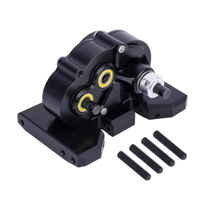 APMXQWIL RC Autoteile Kompatibel Mit Für Axial Für SCX10 II Für VS4-10 Für LCG 1/10 RC Crawler Auto Aluminium Leichte Getriebe OD-3 Overdrive Getriebe(Black) von APMXQWIL
