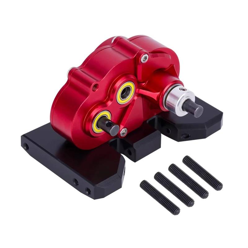 APMXQWIL RC Autoteile Kompatibel Mit Für Axial Für SCX10 II Für VS4-10 Für LCG 1/10 RC Crawler Auto Aluminium Leichte Getriebe OD-3 Overdrive Getriebe(Red) von APMXQWIL