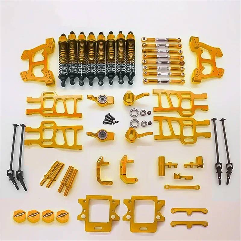 APMXQWIL RC Autoteile Kompatibel Mit HSP 94111 94108 94110 Upgrade -Teile Set 1/10 RC Crawler Car Aluminiumlegierung Ersatzzubehör(Yellow) von APMXQWIL