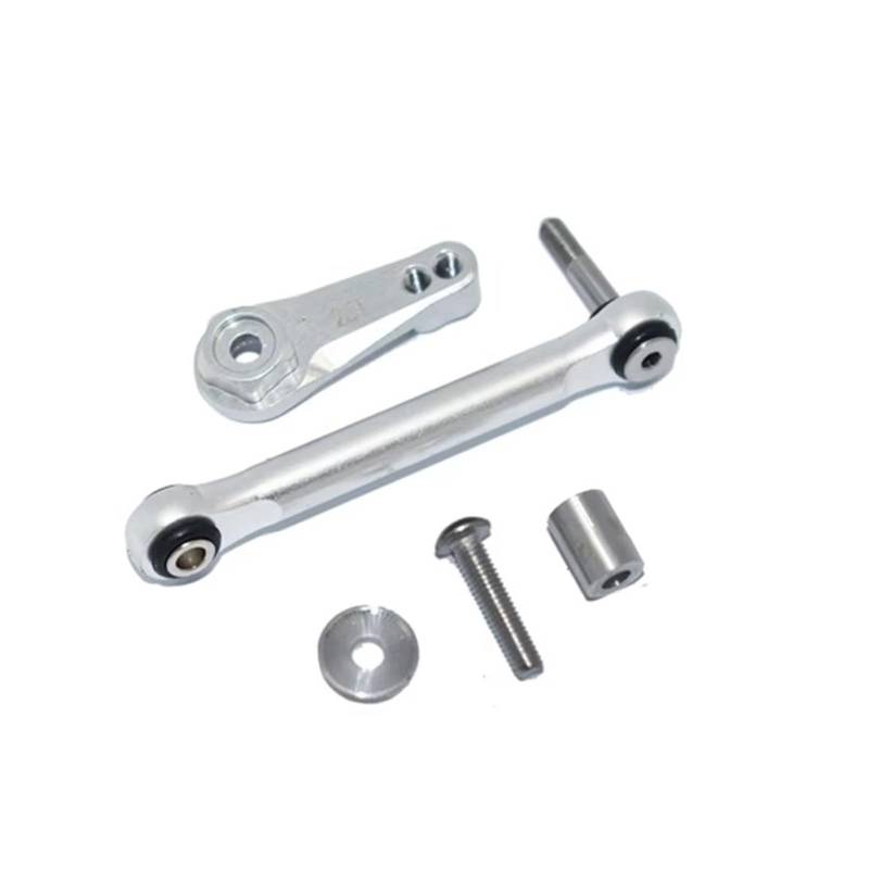 APMXQWIL RC Autoteile Kompatibel Mit LOSI Für Lasernut U4 Für Tenacity DB Pro 1/10 RC Auto Metall 25T Lenkservoarm Horn Und Spurstange Upgrade-Teile(Silver) von APMXQWIL