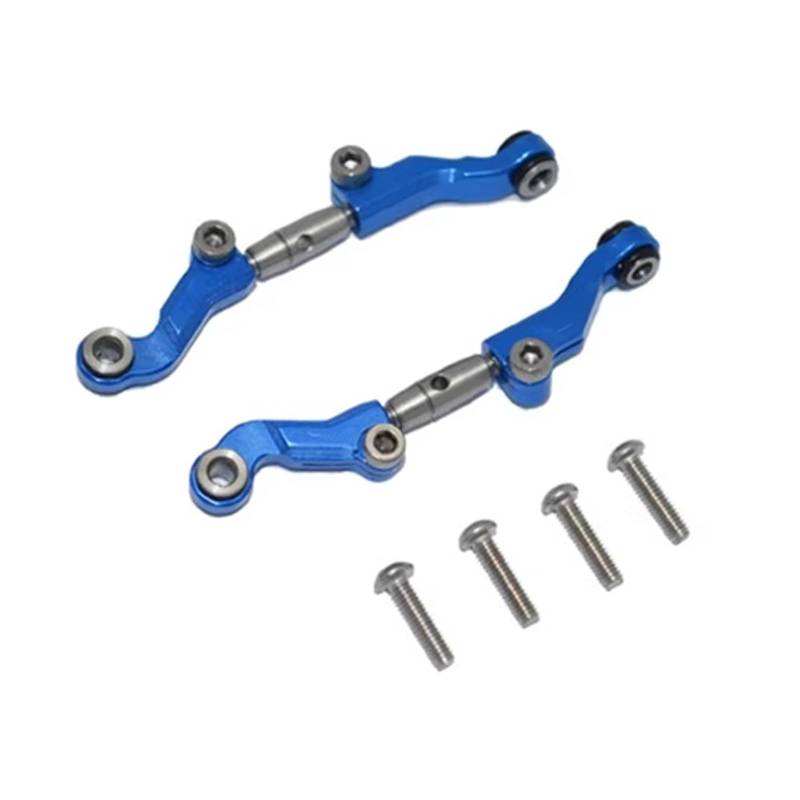 APMXQWIL RC Autoteile Kompatibel Mit LOSI Für Mini-T 2,0 2WD Für Stadium Truck RTR 1/18 RC Auto Metall Verstellbare Vordere Spurstange Link LOS214013(Blue) von APMXQWIL