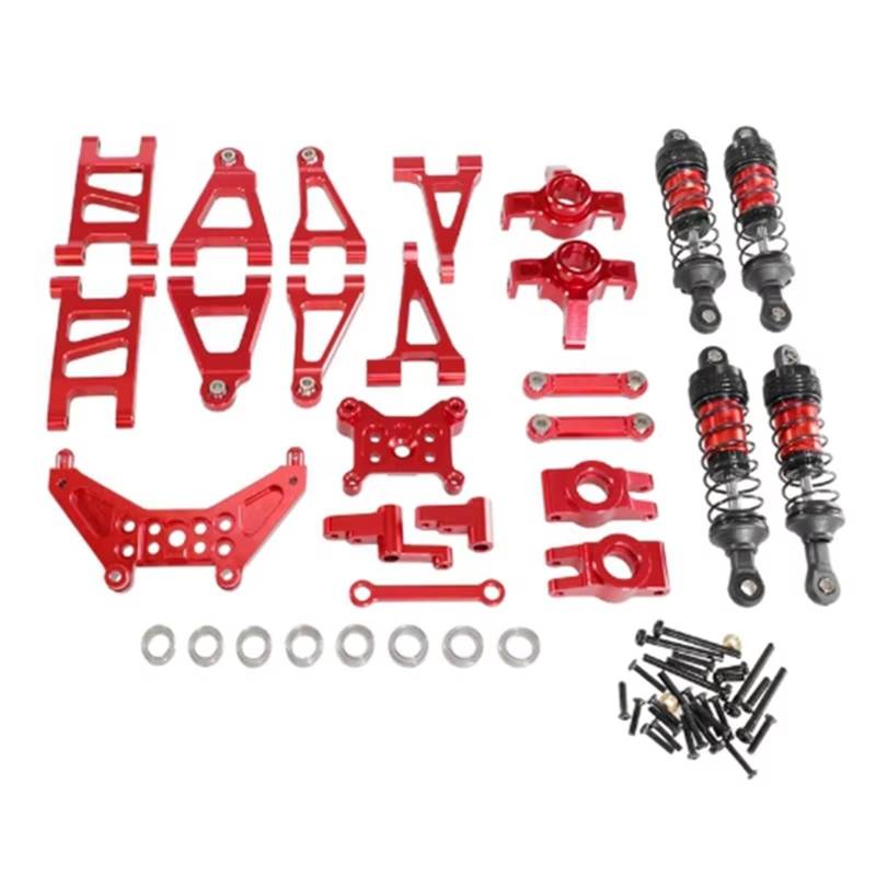 APMXQWIL RC Autoteile Kompatibel Mit MJX 14301 14302 14303 1/14 RC Auto Querlenker Lenkbecher Stoßdämpfer Lenkung Embly Shock Tower Set von APMXQWIL