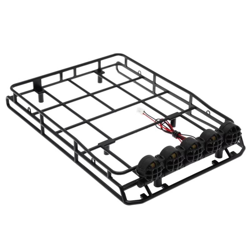 APMXQWIL RC Autoteile Kompatibel Mit MN D90 D99S Für MN98 MS Für MN-90 1/12 RC Auto Upgrade Teile Gepäckträger Dachträger Mit Dachlicht von APMXQWIL