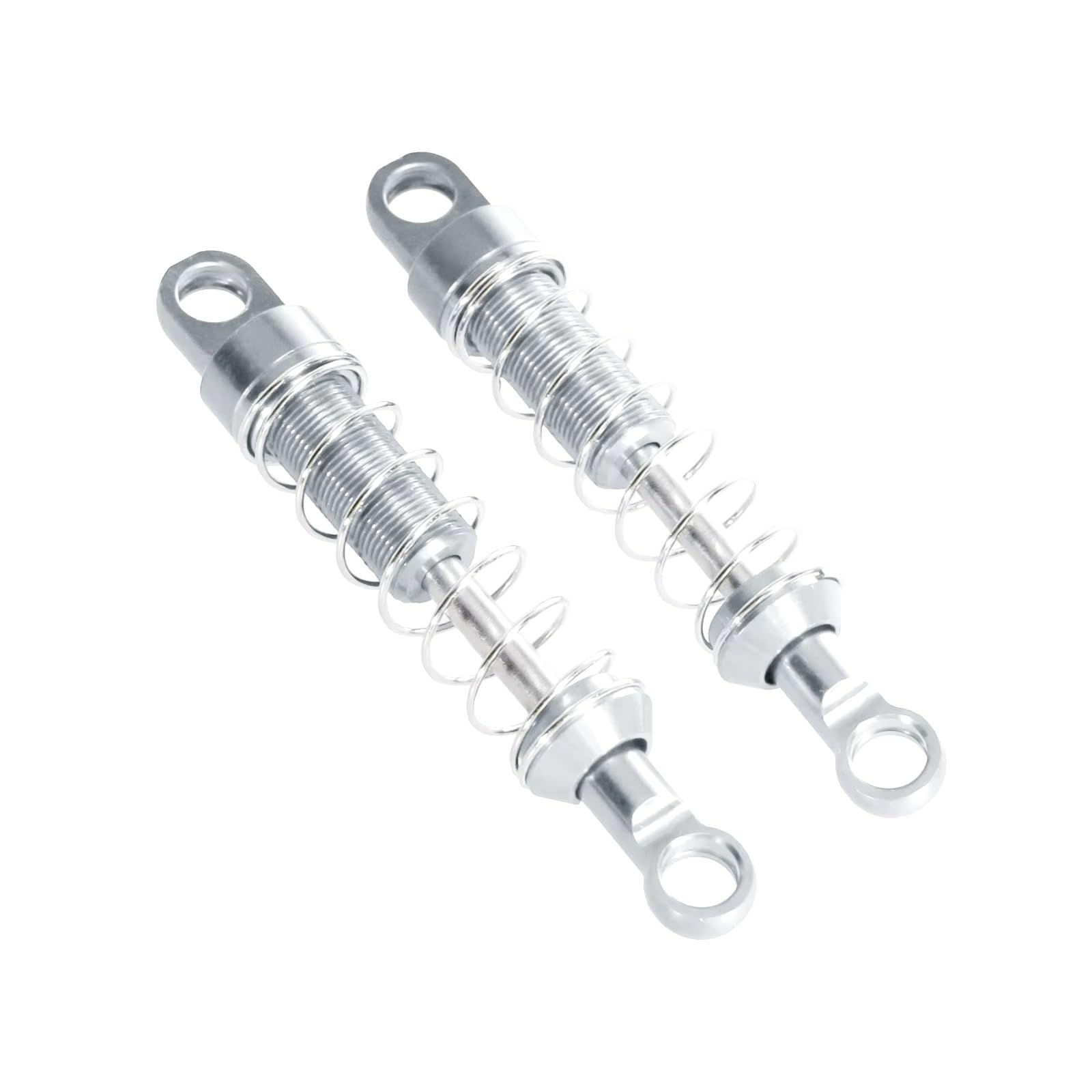 APMXQWIL RC Autoteile Kompatibel Mit MN Für MN78 1/12 RC Auto Vorne Und Hinten Extern Für Feder-Stoßdämpfer, Metall, Upgrade-Modifikationsteile, Zubehör(Silver) von APMXQWIL