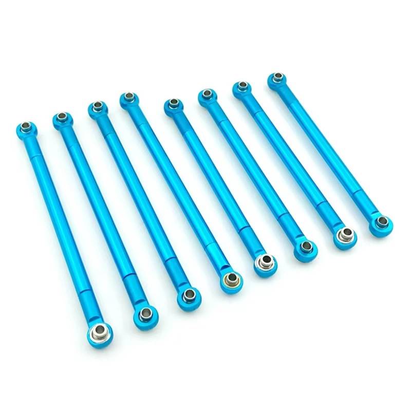 APMXQWIL RC Autoteile Kompatibel Mit MN86S MN86 MN86KS MN86K Für MN G500 1/12 RC-Autos, Upgrade-Teile, Zubehör-Set, 8-teilige Zugstange, Metall-Pleuelstange(Blue) von APMXQWIL