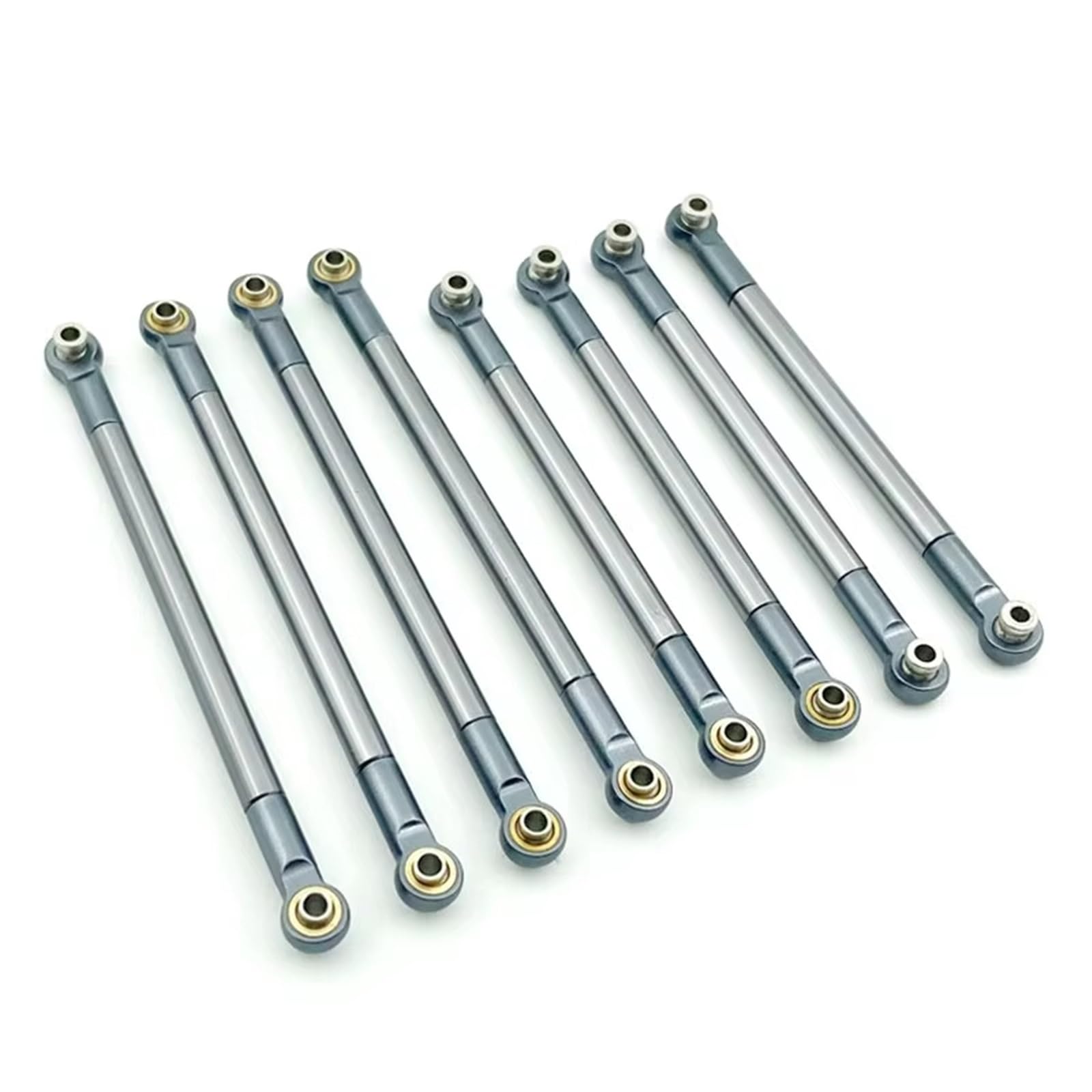 APMXQWIL RC Autoteile Kompatibel Mit MN86S MN86 MN86KS MN86K Für MN G500 1/12 RC-Autos, Upgrade-Teile, Zubehör-Set, 8-teilige Zugstange, Metall-Pleuelstange(Gray) von APMXQWIL