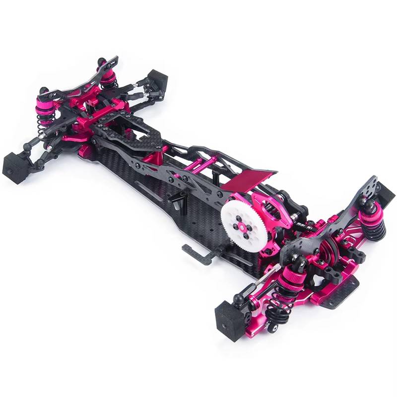 APMXQWIL RC Autoteile Kompatibel Mit Sakura Für D5 MR 1/10 RC Drift Car Truck Für Modellteile Metall- Und Kohlefaser- Und Kunststoffrahmen-Kit Radfelgen Stoßdämpfer von APMXQWIL