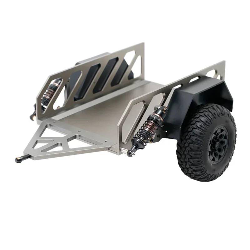 APMXQWIL RC Autoteile Kompatibel Mit TRX-4 4082 8083 D90 Für SCX10 90046 1/10 Simulation Für Klettern Auto CNC Metall Für Kleine Anhänger(Light Grey) von APMXQWIL