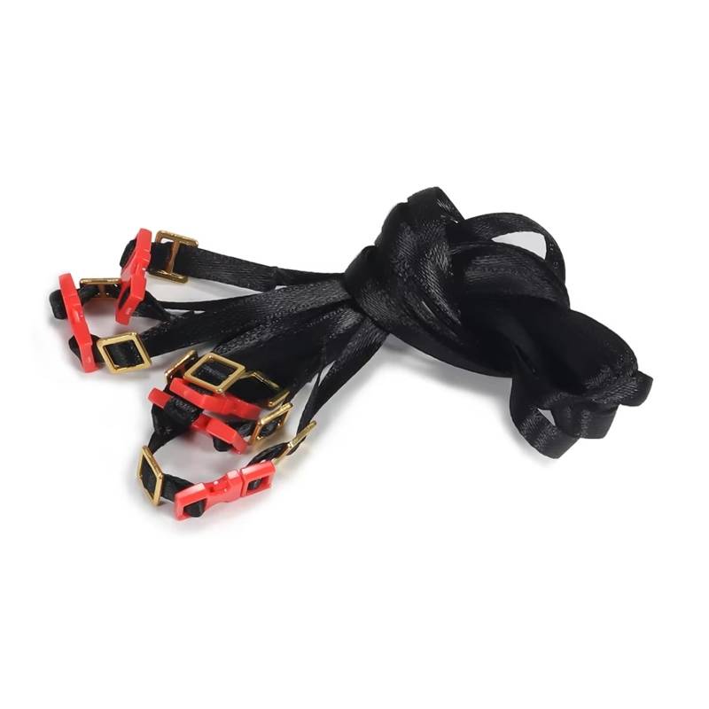 APMXQWIL RC Autoteile Kompatibel Mit TRX6 Für SCX10 Für Wrangler D90 Für WPL D12 1/10 RC Auto Crawler Dachträger Spanngurte Schnalle Waage Gepäckseil(Red) von APMXQWIL