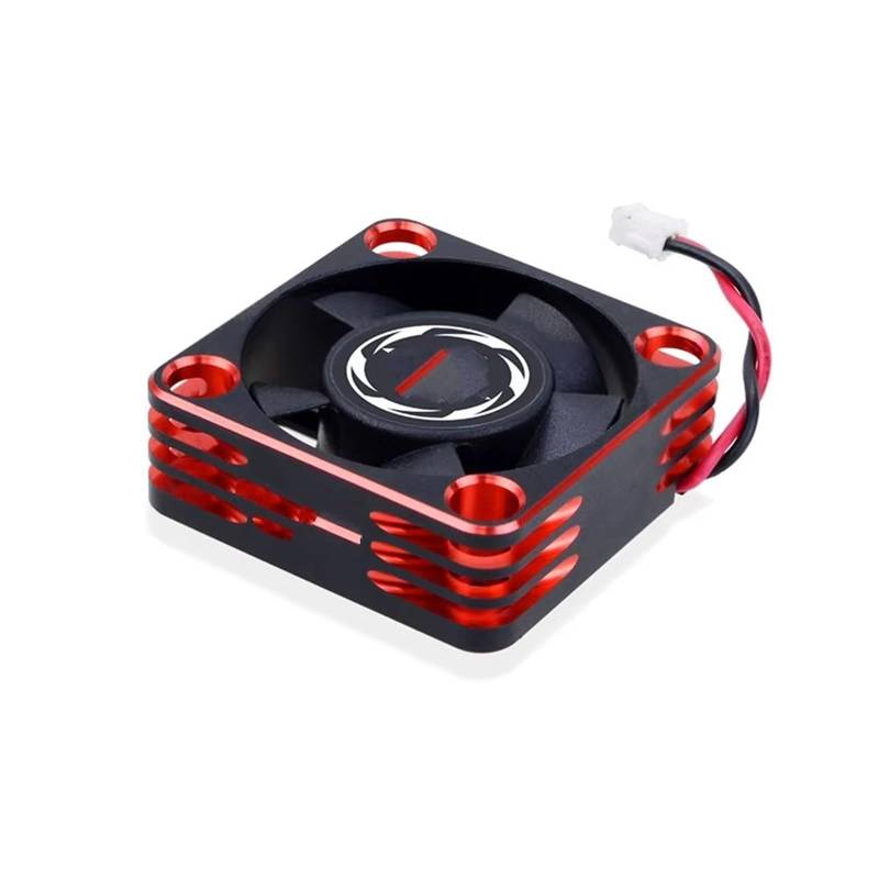 APMXQWIL RC Autoteile Kompatibel Mit TS120 TS160 Für Turbo Für ESC 1/10 1/8 1/12 RC-Auto Für ESC-Kühlung Raketen-Metallkühllüfter 30 Mm 28000 U/min/5-8 V Für ESC(Red) von APMXQWIL